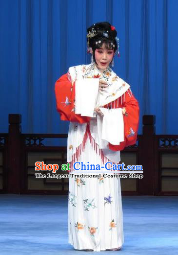 Chinese Ping Opera Actress Costumes Apparels and Headpieces Xue Yu Bing Shuang Traditional Pingju Opera Diva Ai Yu Dress Young Lady Garment