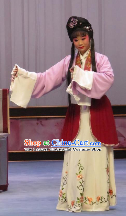 Chinese Ping Opera Young Female Fei Jie Apparels Costumes and Headpieces Traditional Pingju Opera Hua Tan Dress Actress Garment