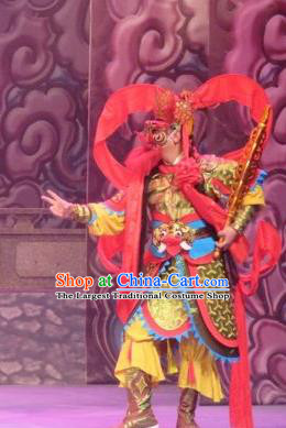 Legend of Love Chinese Ping Opera Heaven General Costumes and Headwear Pingju Opera Wusheng Apparels Clothing