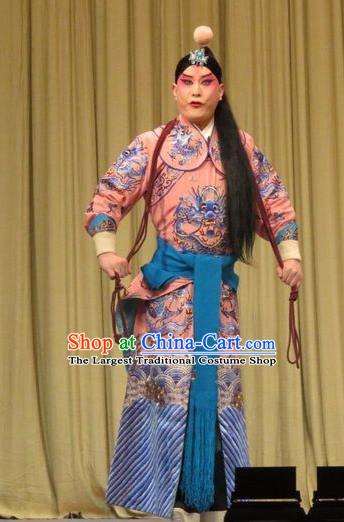 The Arrogant Princess Chinese Ping Opera Wusheng Costumes and Headwear Pingju Opera Martial Male Apparels Clothing