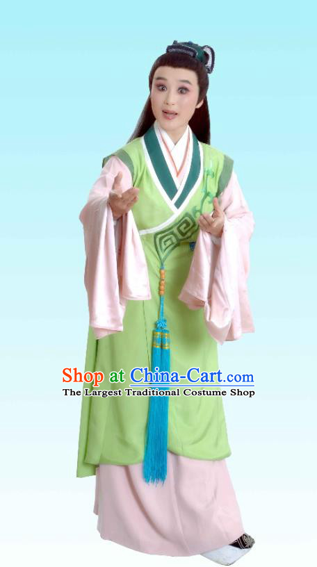 Chinese Yue Opera Young Male Qiu Fen Costumes and Headwear Shaoxing Opera The Legend of Pearl Zhen Zhu Chuan Qi Niche Scholar Apparels Garment