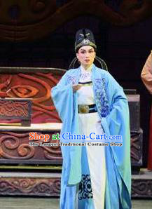 Chinese Yue Opera Scholar Farewell Song of Da Tang Costumes and Hat Shaoxing Opera Xiaosheng Garment Young Male Xue Shao Apparels Clothing