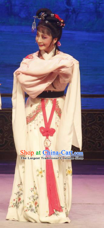 Chinese Shaoxing Opera Young Lady Dress A Bride For A Ride Wang Xiuying Apparels and Headpieces Yue Opera Diva Garment Costume