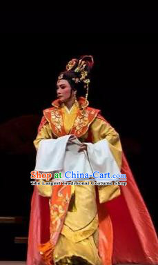 Chinese Shaoxing Opera Empress Yin Lihua Costumes and Hair Jewelry Changle Palace Yue Opera Garment Actress Queen Dress Apparels