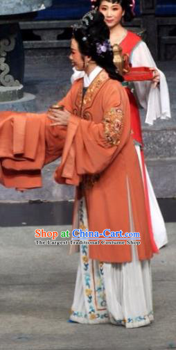 Chinese Shaoxing Opera Dame Dress Apparels Costumes and Headpieces Xun An Zhan Fu Yue Opera Lao Dan Elderly Female Garment