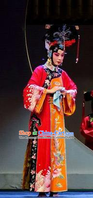 Chinese Beijing Opera Imperial Consort Apparels Costumes and Headdress Nan Hai Zi Traditional Peking Opera Qing Dynasty Court Lady Dress Actress Dong E Garment