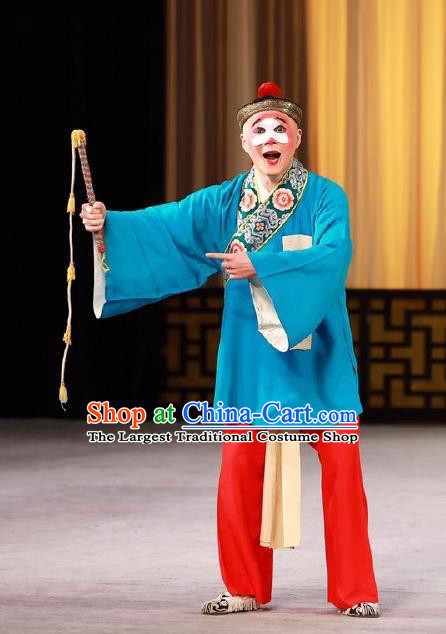 Love in the Wardrobe Chinese Peking Opera Chou Role Garment Costumes and Headwear Beijing Opera Clown Apparels Clothing