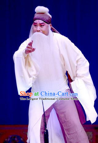 Selling Miaolang Chinese Ping Opera Elderly Man Garment Costumes and Headwear Pingju Opera Laosheng Apparels Clothing