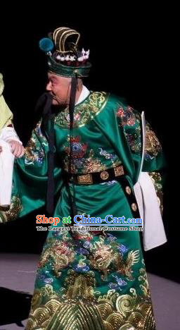 The Purple Robe Story Chinese Peking Opera Court Eunuch Garment Costumes and Headwear Beijing Opera Figurant Apparels Clown Clothing