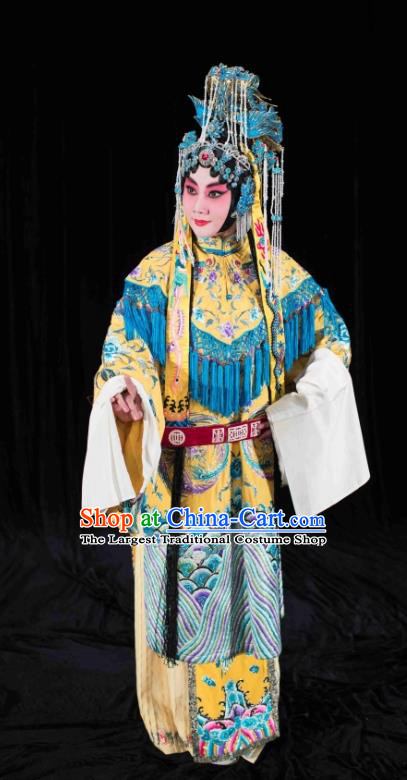 Chinese Beijing Opera Hua Tan Apparels Costumes and Headdress Xie Yaohuan Traditional Peking Opera Young Female Dress Actress Garment