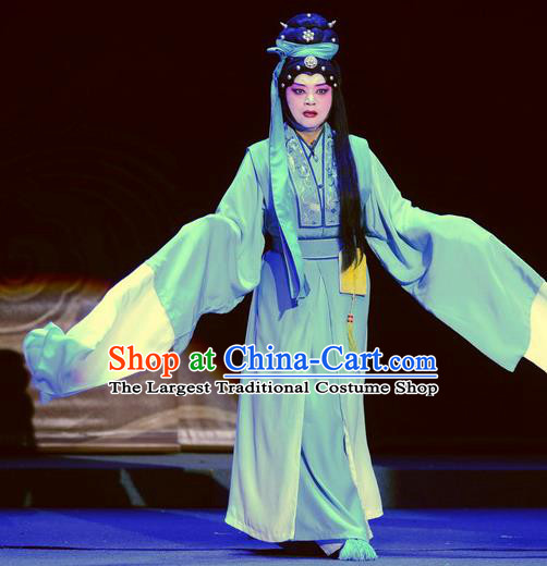 Chinese Ping Opera Noble Consort Li Apparels Costumes and Headpieces Da Song Zhong Yi Zhuan Traditional Pingju Opera Dress Distress Maiden Garment