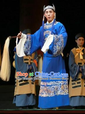 Chinese Ping Opera Xiaosheng Apparels Palm Civet for Prince Costumes and Headwear Pingju Opera Eunuch Chen Lin Clothing