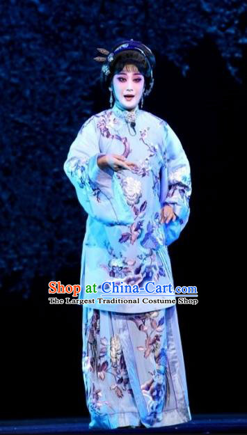 Chinese Beijing Opera Diva Wang Zhuqing Apparels Yue Zhao Sai Bei Costumes and Headdress Traditional Peking Opera Young Female Dress Garment