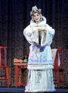 Chinese Beijing Opera Rich Mistress Apparels Yue Zhao Sai Bei Costumes and Headdress Traditional Peking Opera Young Female Dress Diva Garment