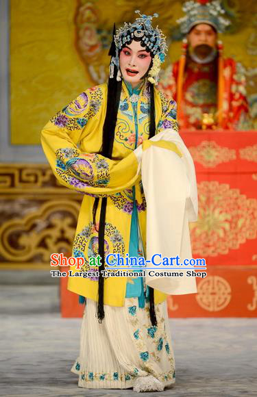 Chinese Beijing Opera Empress Apparels He Hou Ma Dian Costumes and Headpieces Traditional Peking Opera Young Female Dress Queen Garment