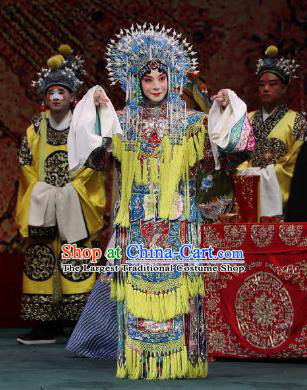 Chinese Beijing Opera Imperial Concubine Apparels Zhai Ying Hui Costumes and Headpieces Traditional Peking Opera Hua Tan Ru Ji Dress Court Woman Garment