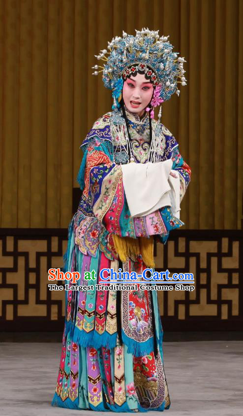 Chinese Beijing Opera Royal Princess Apparels Ming Mo Yi Hen Costumes and Headpieces Traditional Peking Opera Court Lady Dress Hua Tan Garment