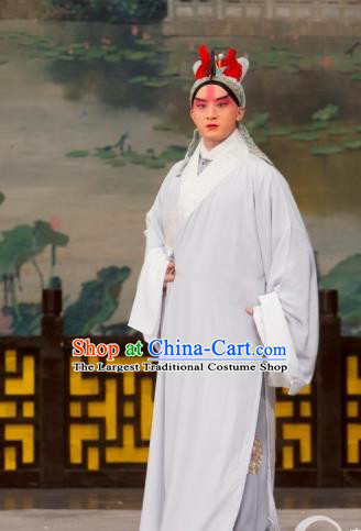 Daming Prefecture Chinese Peking Opera Young Male Garment Costumes and Headwear Beijing Opera Xiaosheng Li Gu Apparels Clothing