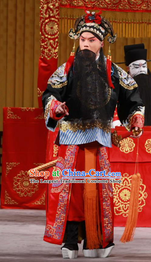 White Gate Tower Chinese Peking Opera Liu Bei Garment Costumes and Headwear Beijing Opera Lord Apparels Monarch Clothing