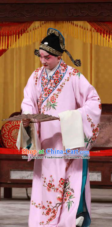 Huo Xiaoyu Chinese Peking Opera Xiaosheng Garment Costumes and Headwear Beijing Opera Niche Apparels Scholar Li Yi Clothing