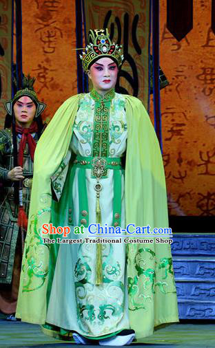 King Zhao Wuling Chinese Peking Opera Xiaosheng Garment Costumes and Headwear Beijing Opera Young Male Apparels Prince Zhao He Clothing