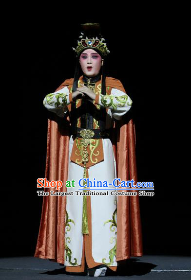 King Zhao Wuling Chinese Peking Opera Young Male Garment Costumes and Headwear Beijing Opera Xiaosheng Apparels Prince Zhao Zhang Clothing