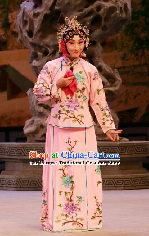 Chinese Beijing Opera Consort Hua Yingchun Apparels Nan Jie Guan Costumes and Headdress Traditional Peking Opera Young Female Dress Diva Garment