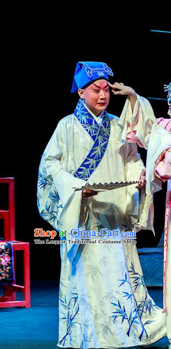 Six Chapters of A Floating Life Chinese Peking Opera Xiaosheng Apparels Costumes and Headpieces Beijing Opera Young Male Garment Scholar Clothing