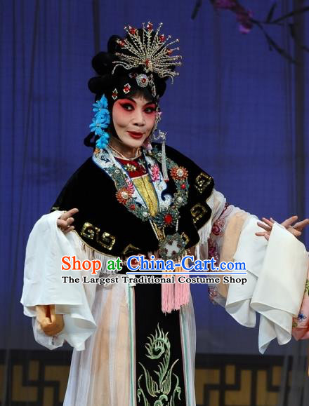 Chinese Beijing Opera Diva Garment The Dream Of Red Mansions Costumes and Hair Accessories Traditional Peking Opera Young Mistress Wang Xifeng Dress Apparels