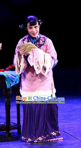 Chinese Beijing Opera Young Mistress Rui Jue Garment Luo Mei Yin Costumes and Hair Accessories Traditional Peking Opera Rich Female Dress Hua Tan Apparels