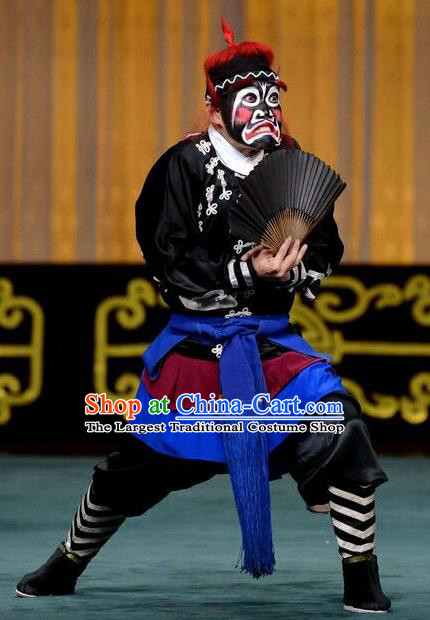 Ci Ba Jie Chinese Peking Opera Wusheng Apparels Costumes and Headpieces Beijing Opera Martial Male Garment Swordsman Luo Hongxun Clothing