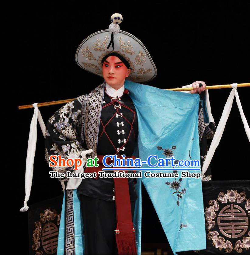 Bai Shui Tan Chinese Peking Opera Wusheng Liu Renjie Apparels Costumes and Headpieces Beijing Opera Takefu Garment Martial Male Clothing