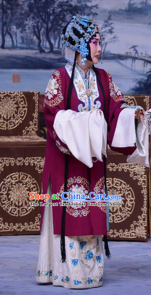 Chinese Beijing Opera Young Female Garment Costumes and Hair Accessories The Jade Hairpin Traditional Peking Opera Hua Tan Dress Diva Zhang Yuzhen Apparels