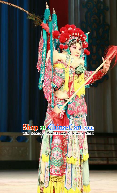 Chinese Beijing Opera Tao Ma Tan Garment Actress Costumes and Hair Accessories Traditional Peking Opera Wang Baochuan Dress Hua Tan Princess Dai Zhan Apparels