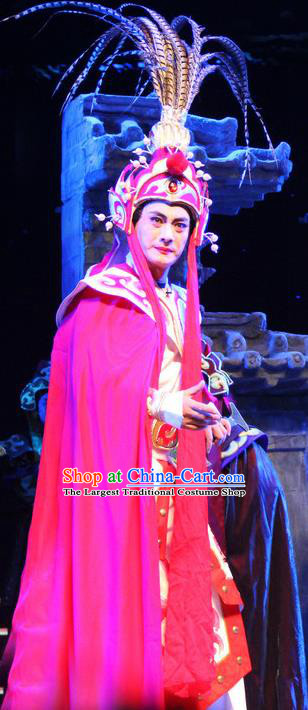 Cao Cao Chinese Peking Opera Prince Cao Zhi Apparels Costumes and Headpieces Beijing Opera Martial Male Garment General Clothing