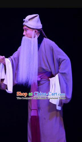 Li Sanniang Chinese Ping Opera Old Servant Garment Costumes and Headwear Pingju Opera Elderly Male Apparels Clothing