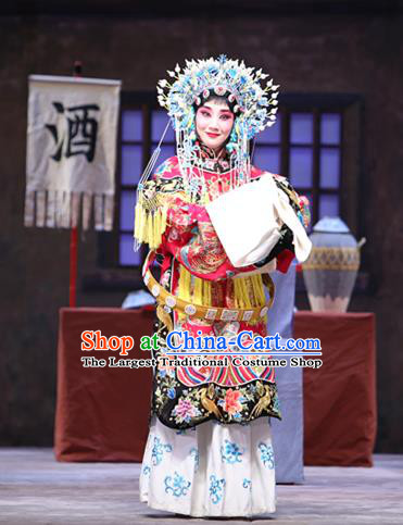 Chinese Beijing Opera Actress Zhuo Wenjun Garment Costumes and Hair Accessories Bei Feng Jin Traditional Peking Opera Diva Dress Hua Tan Apparels