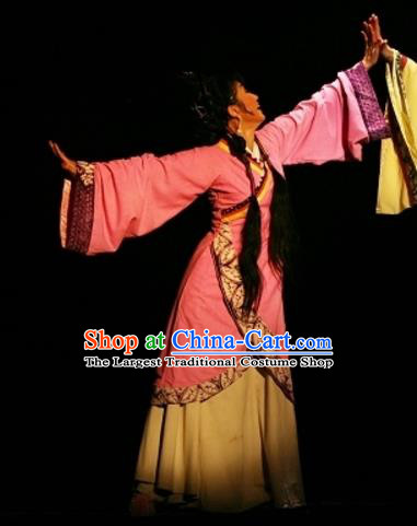 Chinese Sichuan Opera Hua Tan Costumes and Hair Accessories Yu Hai Kuang Chao Traditional Peking Opera Young Female Pu Lan Dress Actress Apparels