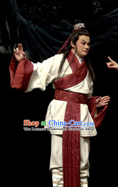 Yu Hai Kuang Chao Chinese Sichuan Opera Farmer Apparels Costumes and Headpieces Peking Opera Xiaosheng Garment Young Male Clothing