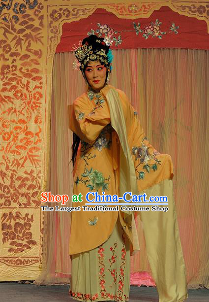 Chinese Sichuan Opera Young Female The Legend of White Snake Garment Costumes and Hair Accessories Traditional Peking Opera Actress Dress Diva Bai Suzhen Apparels