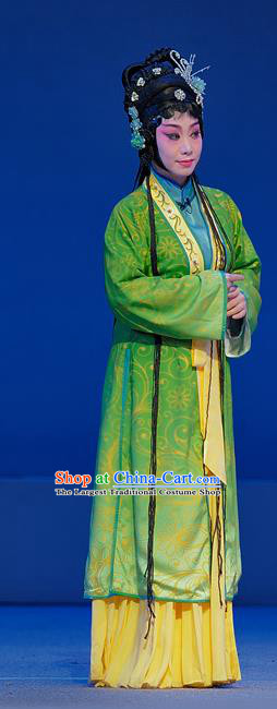 Chinese Sichuan Opera Young Beauty Garment Costumes and Hair Accessories Traditional Peking Opera Xue Baochai Dress Diva Lin Daiyu Apparels