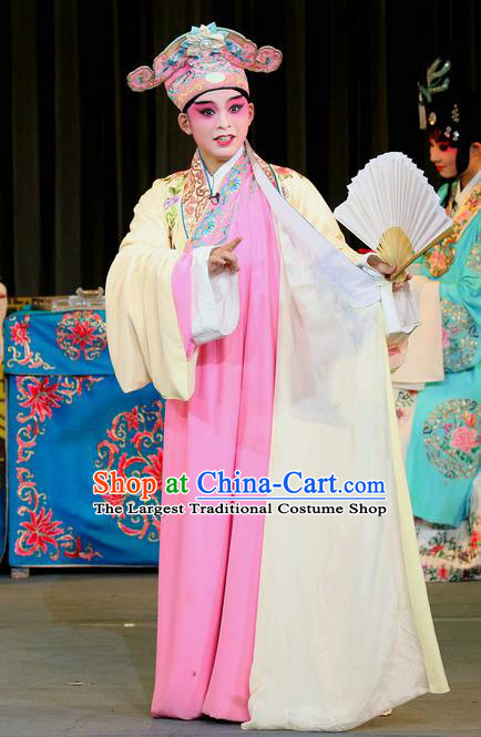 Zhai Hong Mei Chinese Sichuan Opera Scholar Pei Yu Apparels Costumes and Headpieces Peking Opera Xiaosheng Young Male Garment Clothing