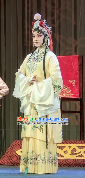 Chinese Sichuan Opera Actress Garment Costumes and Hair Accessories Shuang Ba Lang Traditional Peking Opera Hua Tan Dress Young Female Apparels