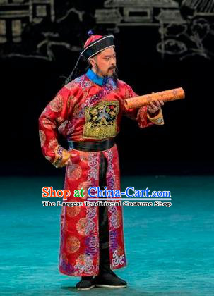 Scholar of Ba Shan Chinese Sichuan Opera Minister Zhang Zhidong Apparels Costumes and Headpieces Peking Opera Official Garment Clothing