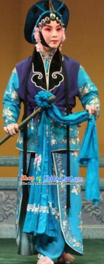 Chinese Beijing Opera Apparels Costumes and Headpieces Revenge of the Fisherman Traditional Peking Opera Fisher Maiden Xiao Guiying Dress Garment