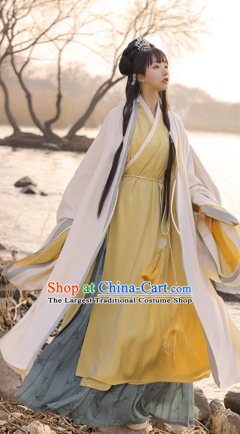 Chinese Ancient Patrician Lady Embroidered Hanfu Dress Traditional Song Dynasty Historical Costumes Noble Female Apparels Complete Set