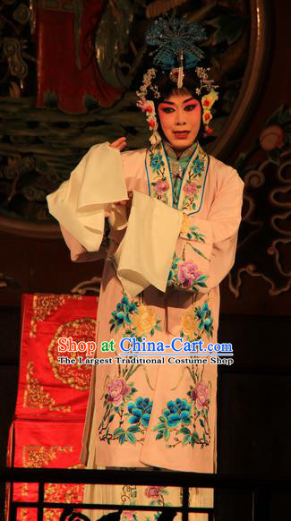 Chinese Beijing Opera Distress Maiden Apparels Costumes and Headdress You Sisters in the Red Chamber Traditional Peking Opera Tsing Yi You Erjie Dress Diva Garment