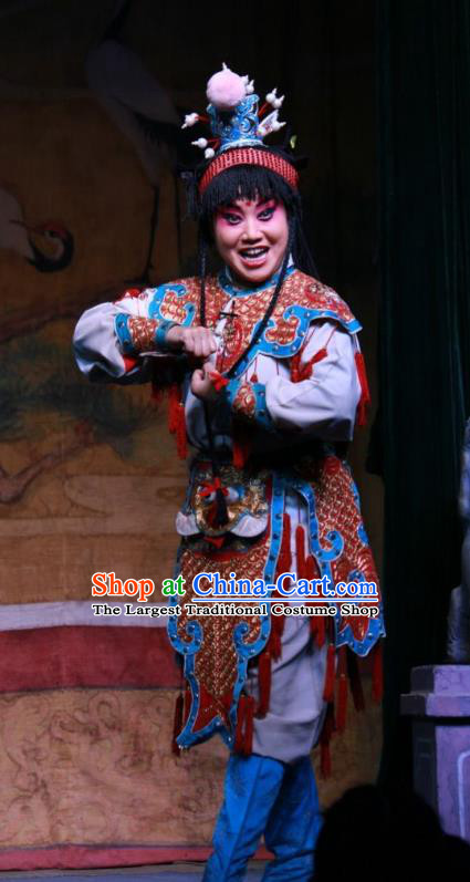 Xue Gang Fan Tang Chinese Bangzi Opera Young Boy Xue Jiao Apparels Costumes and Headpieces Traditional Shanxi Clapper Opera Martial Male Garment Wa Wa Sheng Clothing