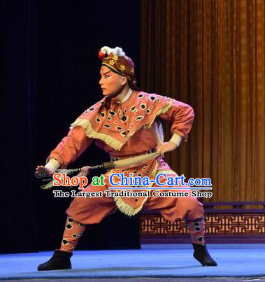 Madam White Snake Chinese Shanxi Opera Martial Male Apparels Costumes and Headpieces Traditional Jin Opera Wusheng Garment Swordsman Clothing