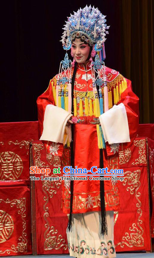 Chinese Jin Opera Princess Shengping Garment Costumes and Headdress Da Jin Zhi Traditional Shanxi Opera Hua Tan Dress Court Lady Apparels